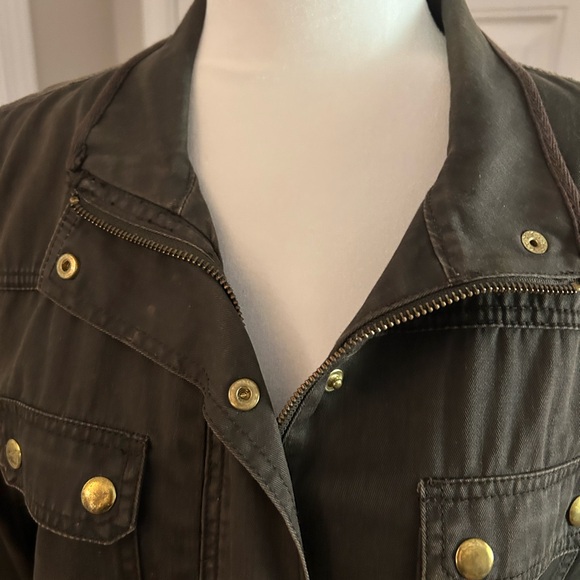 J. Crew Relaxed Boyfriend Field Jacket Color Weathered Chocolate Brown Size M - Picture 10 of 14